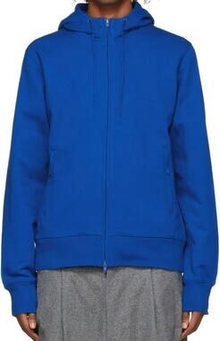 Adidas Y-3 yohji yamamoto Zip Up Hoodie Jacket Y-3 Logo Pockets Royal Blue S